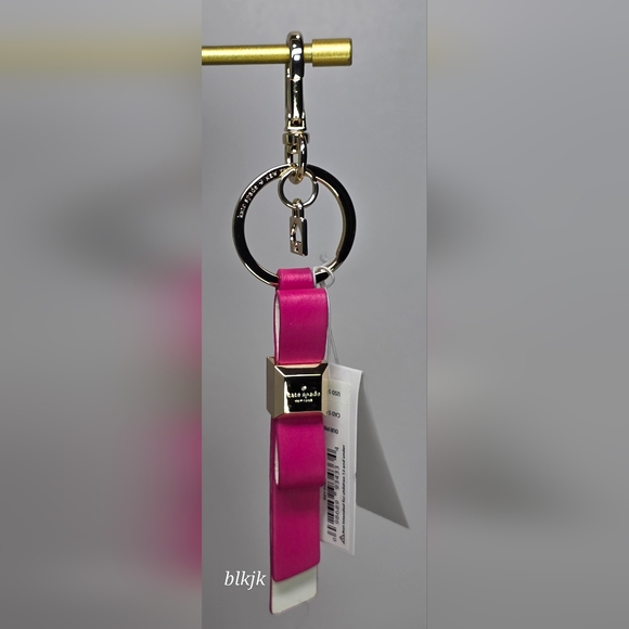 kate spade Key Fob/Bag Charm *Pink/White* NWT - Picture 11 of 12